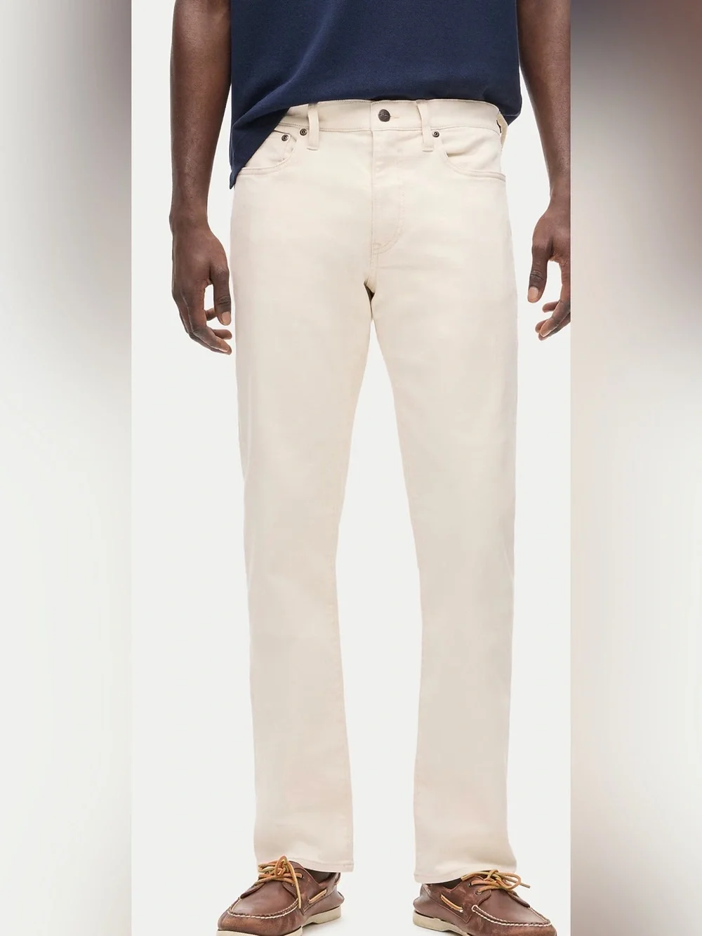 J. Crew Men's Straight Jeans in Cream